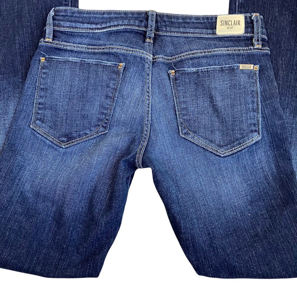 Sinclair MFGRP ‘Ellis’ Low Rise Flared Jeans Dark Wash Sz 27 Y2K USA Made - Picture 8 of 16